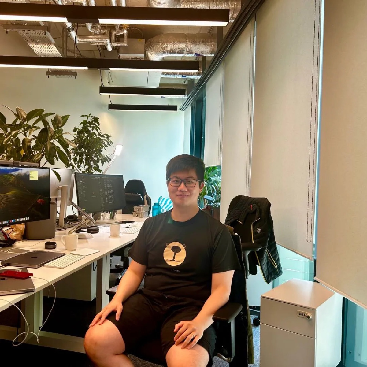 Eric at the Catapult office